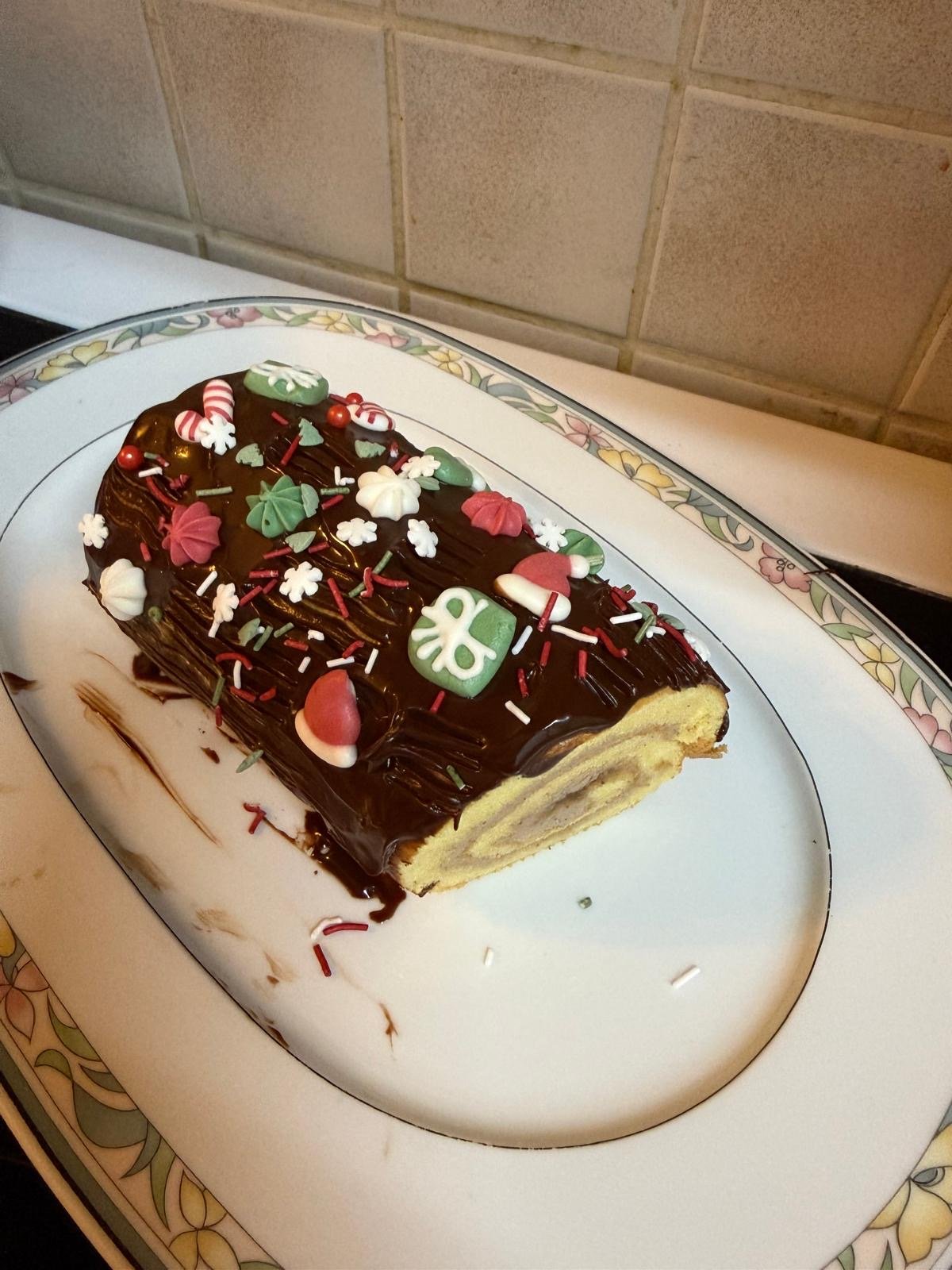 Bûche de Noël aux marrons Bûche de Noël aux marrons